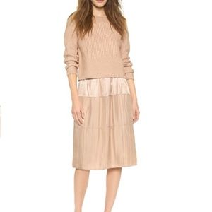 Rag & Bone Maria Silk Skirt Rugby Tan  XS